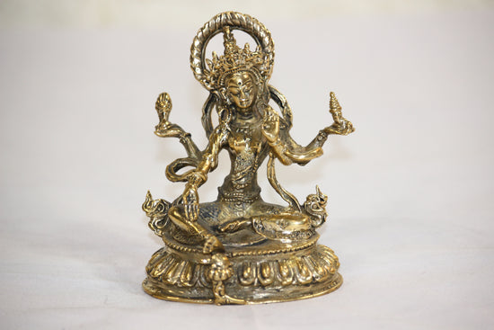 Brass laxmi statue decor samaghri