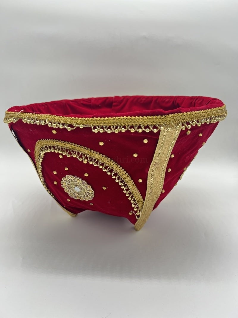 Decorated Velvet Dalo Dali Wedding Ceremony Supplies-Samaghri