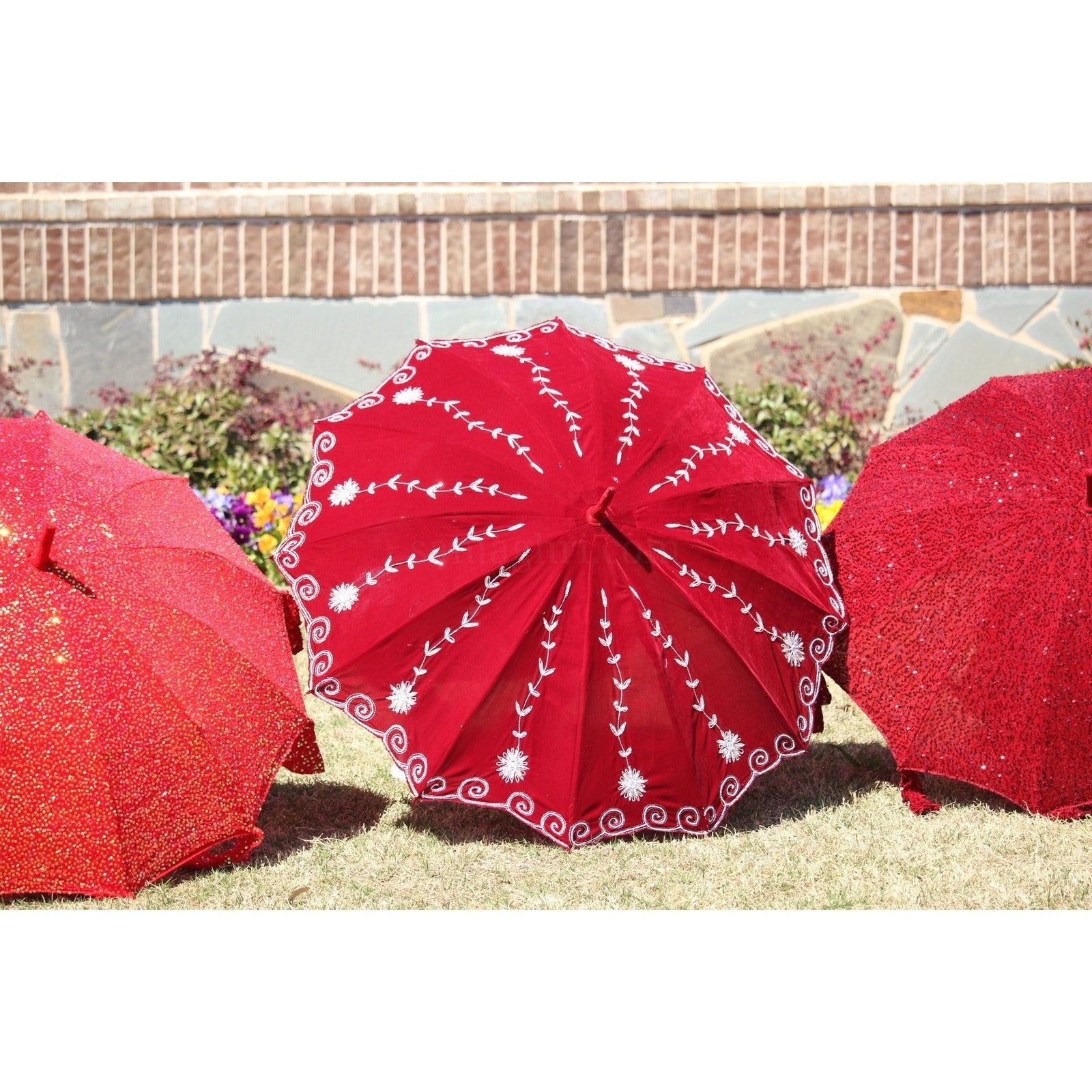 Embroided Umbrella Wedding Ceremony Supplies-Samaghri