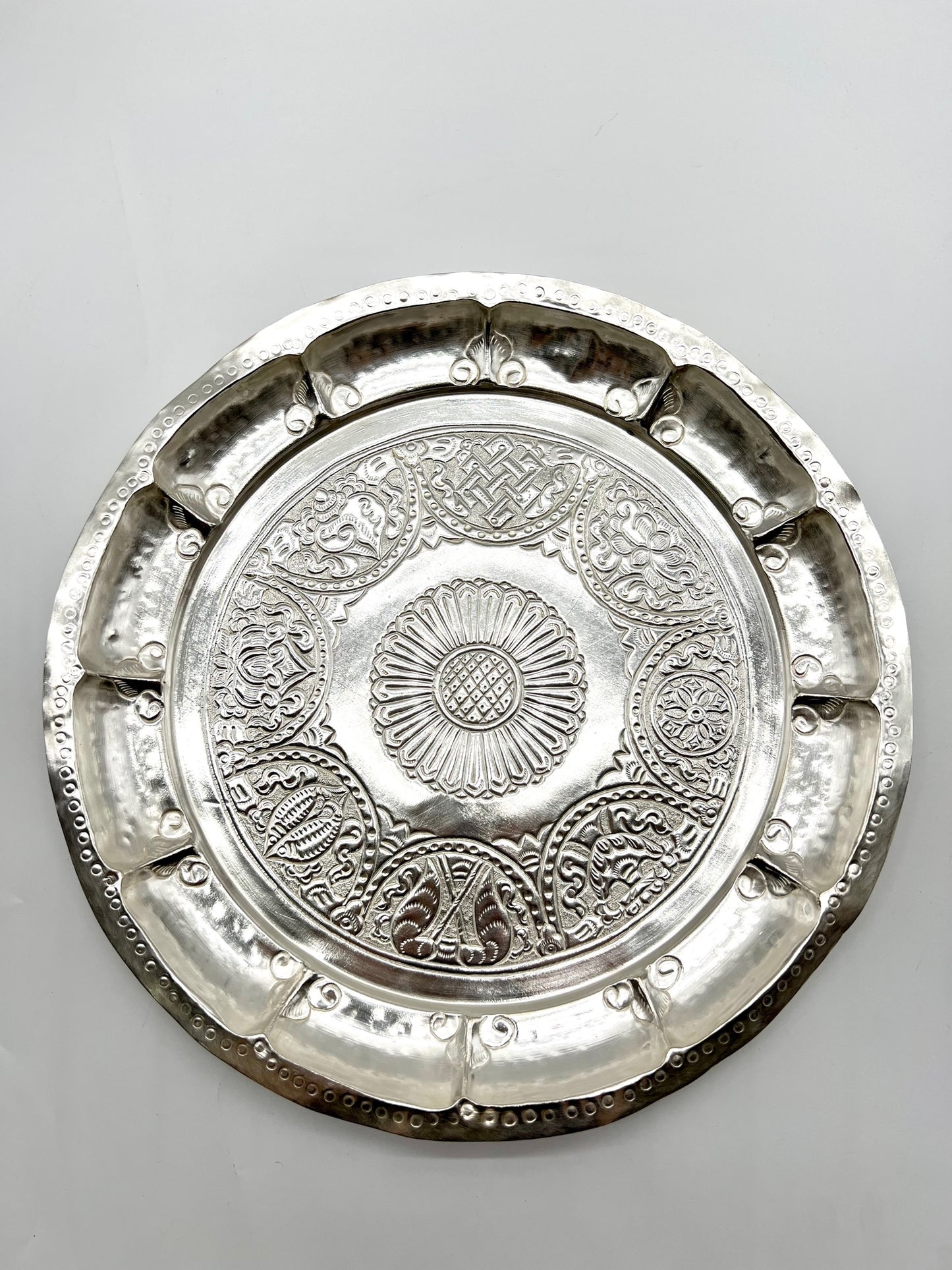 Silver plated Thali/  silver plated Tray/ Puja Thali