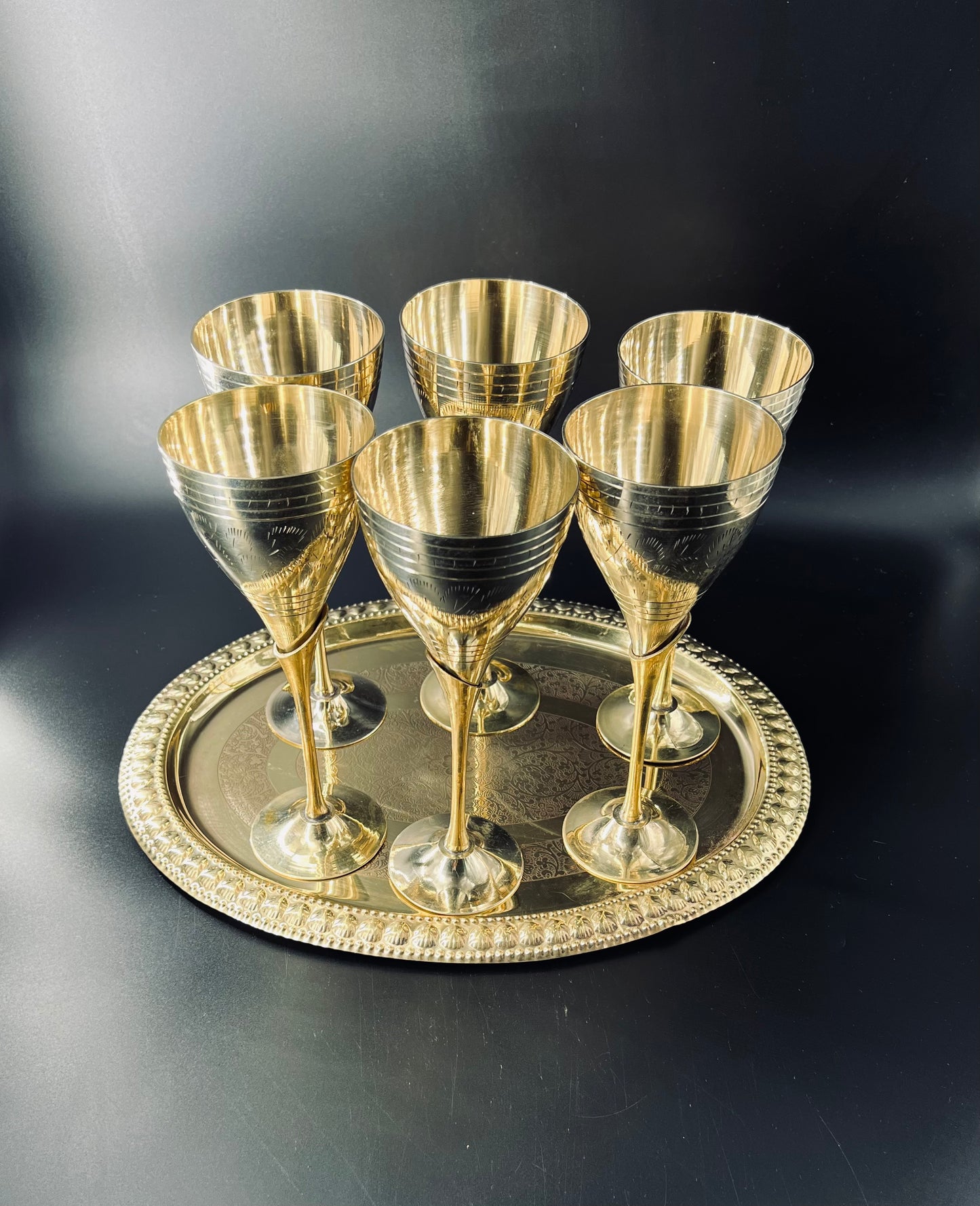 Bronze Wine Glasses Nautical Brass Wine Chalice Modern Design