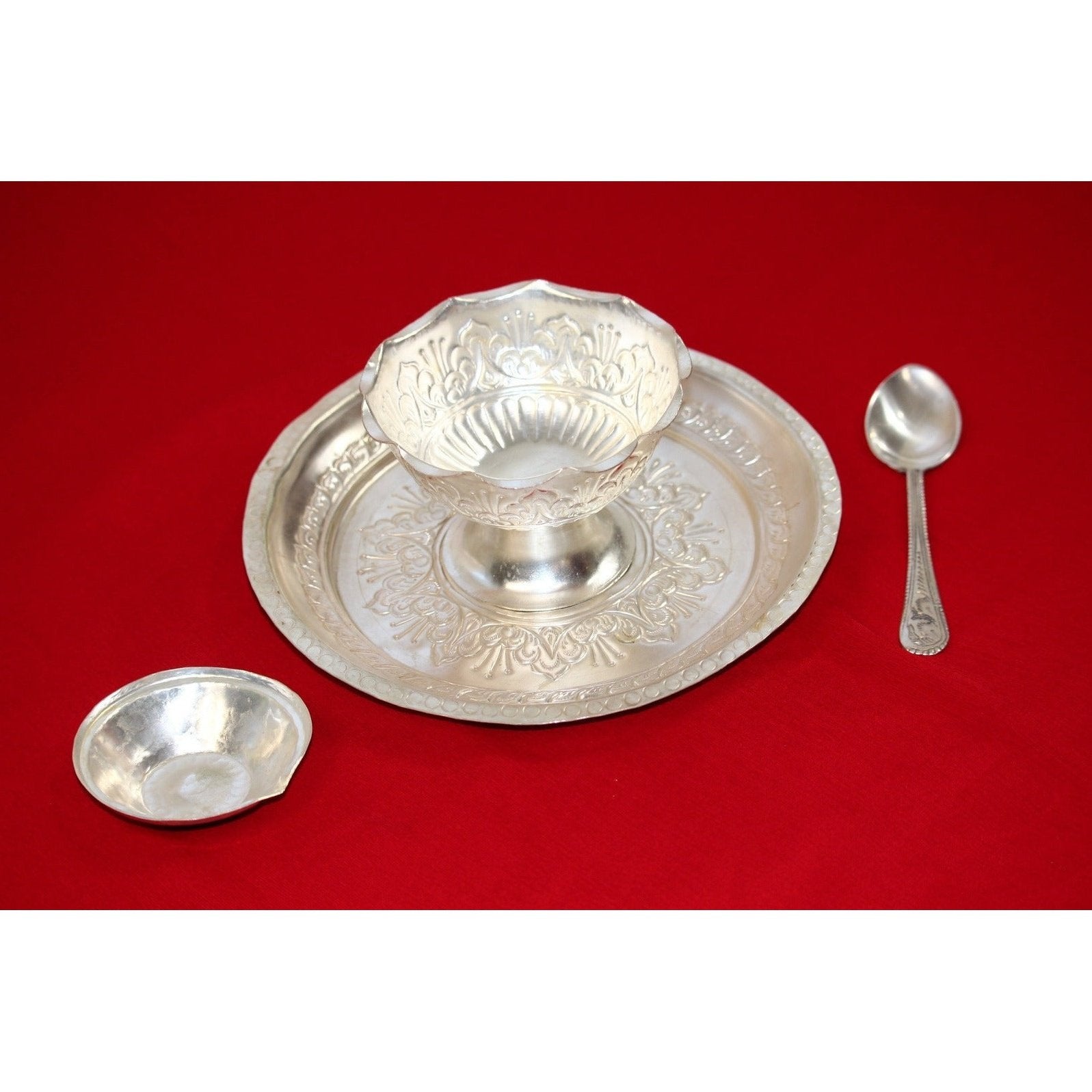 Silver Set for Weaning Ceremony Decor-Samaghri