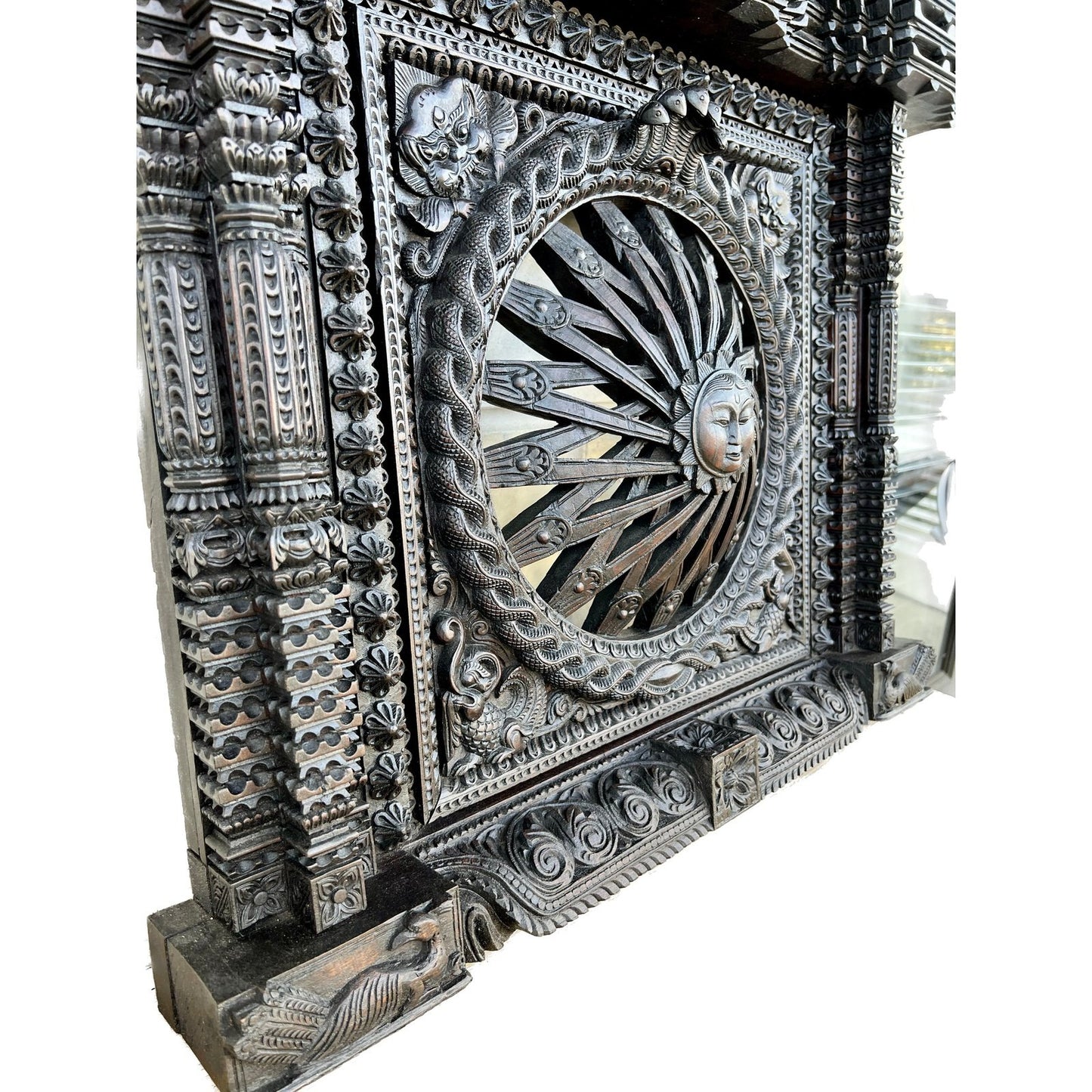 Surya Mukhi Aakhi Jhyal/ Ankhijhyal Wood Carvings Samaghri